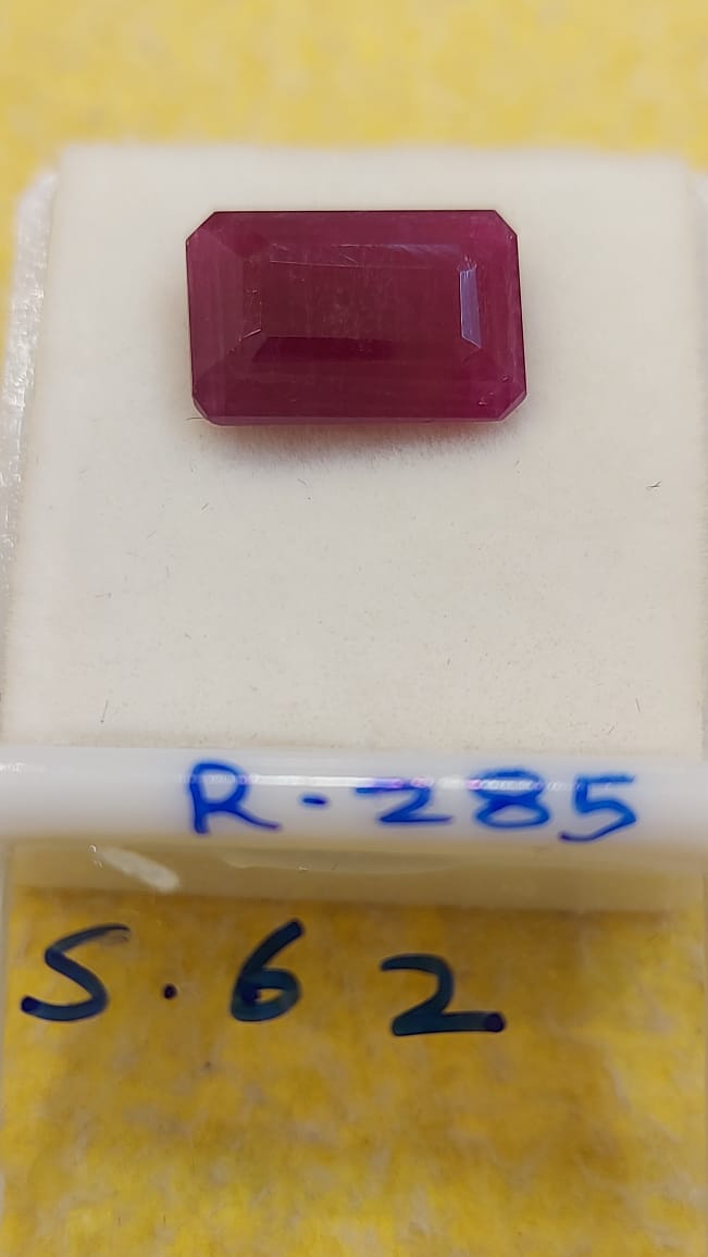 R-285 5.62 Carat Natural Old Ruby