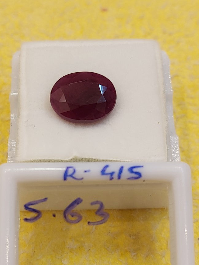 5.63 Carat Natural Old Ruby