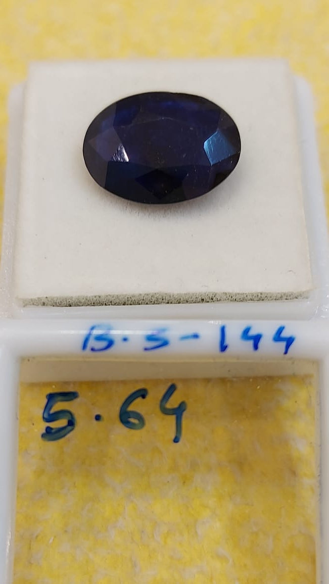 5.64 Carat Natural Blue Sapphire Stone