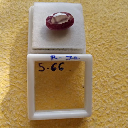 5.66 Carat Natural Old Ruby
