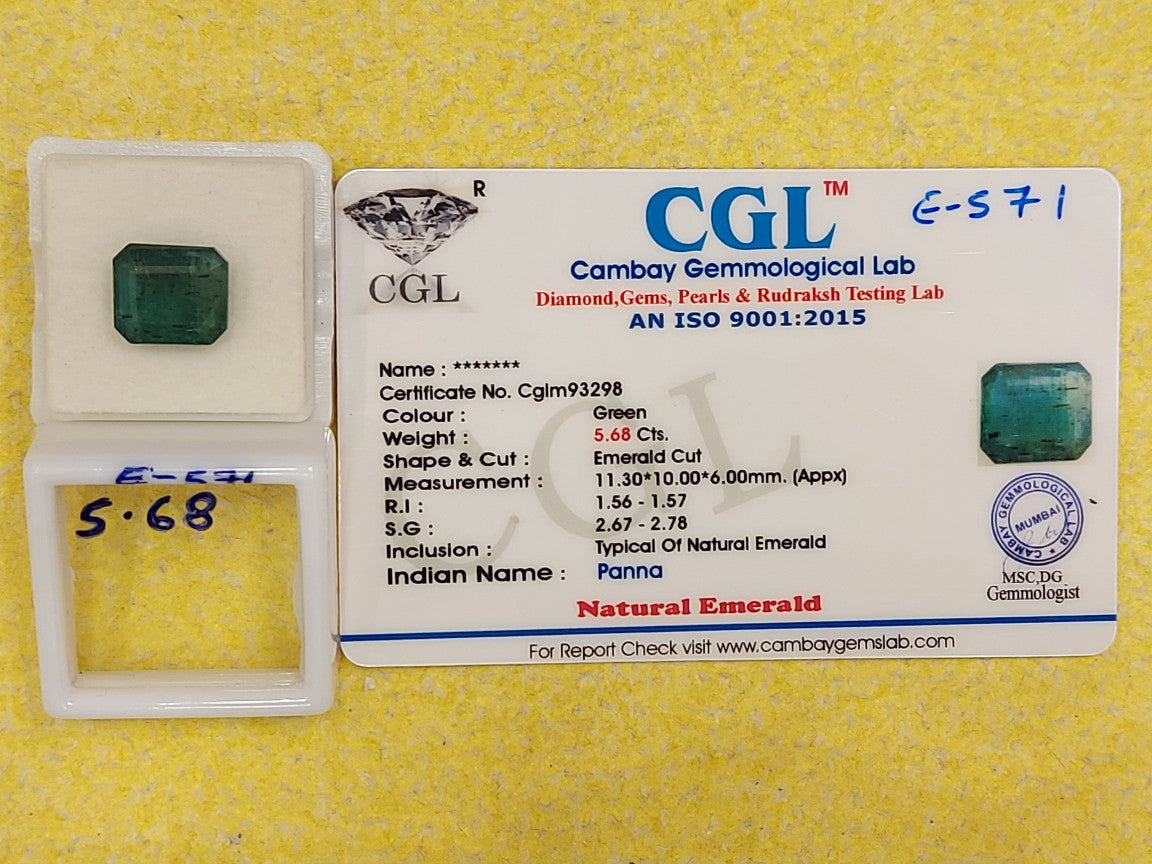 5.68 Carat Natural Emerald Stone