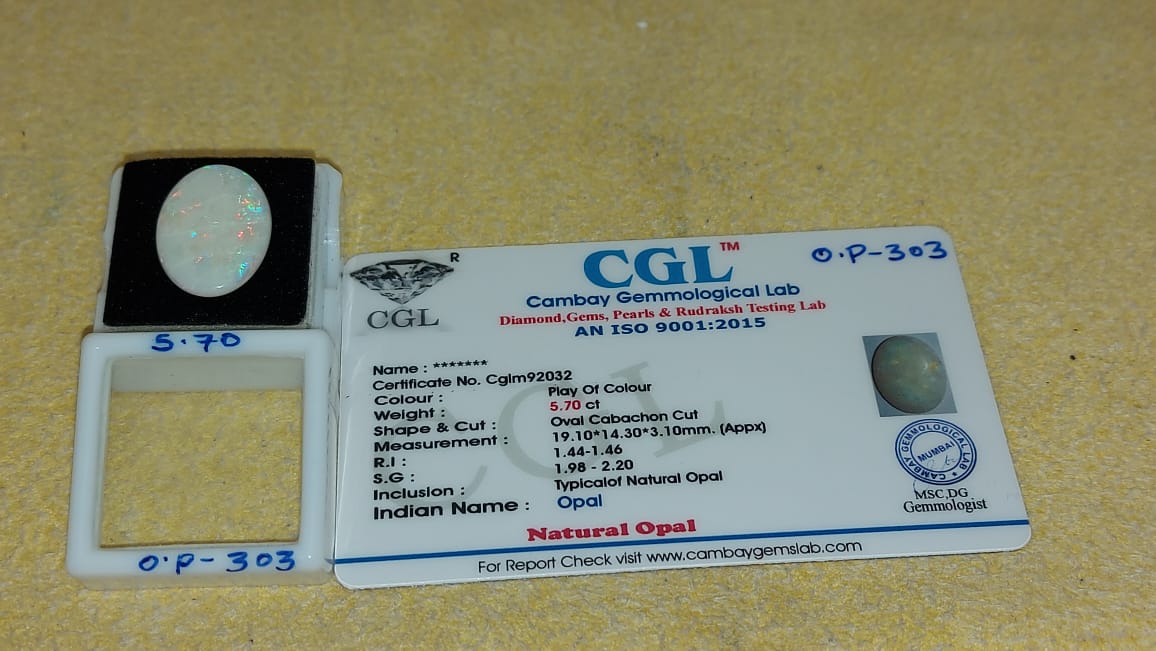 5.70 Carat Natural Opal Stone