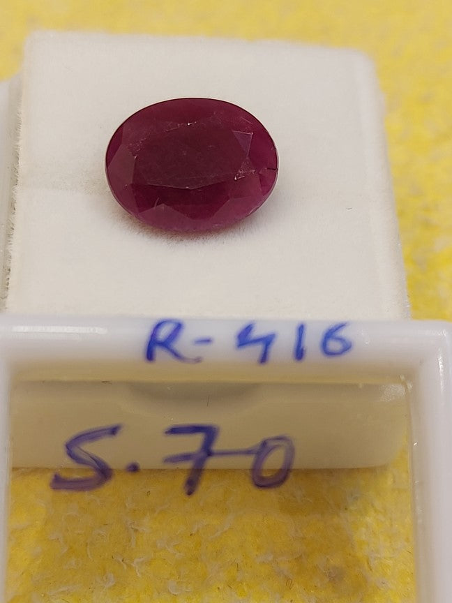 5.70 Carat Natural Old Ruby
