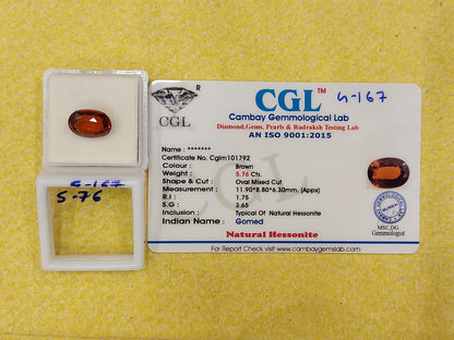 5.76 Carat Natural Garnet