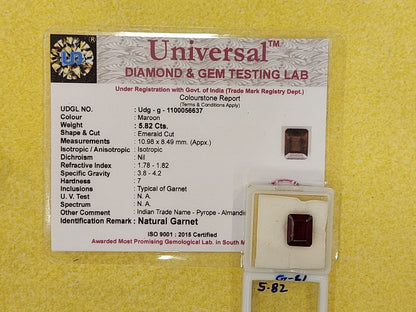 5.82 Carat Natural Garnet