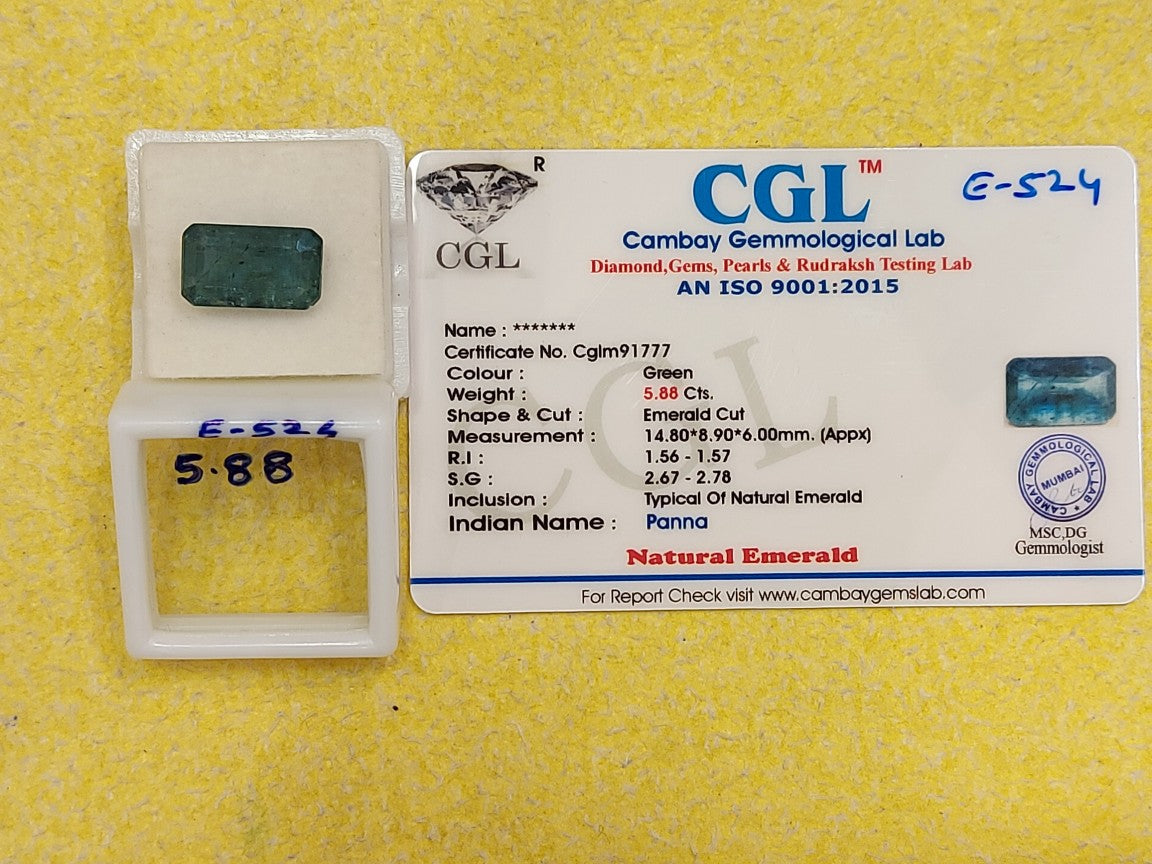 5.88 Carat Natural Emerald Stone