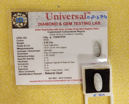 5.90 Carat Natural Opal Stone