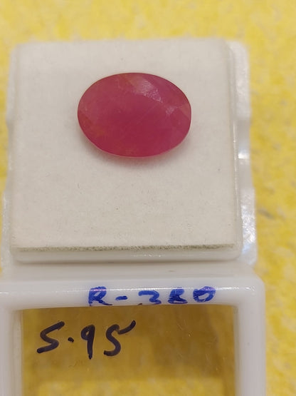 5.95 Carat Natural Old Ruby