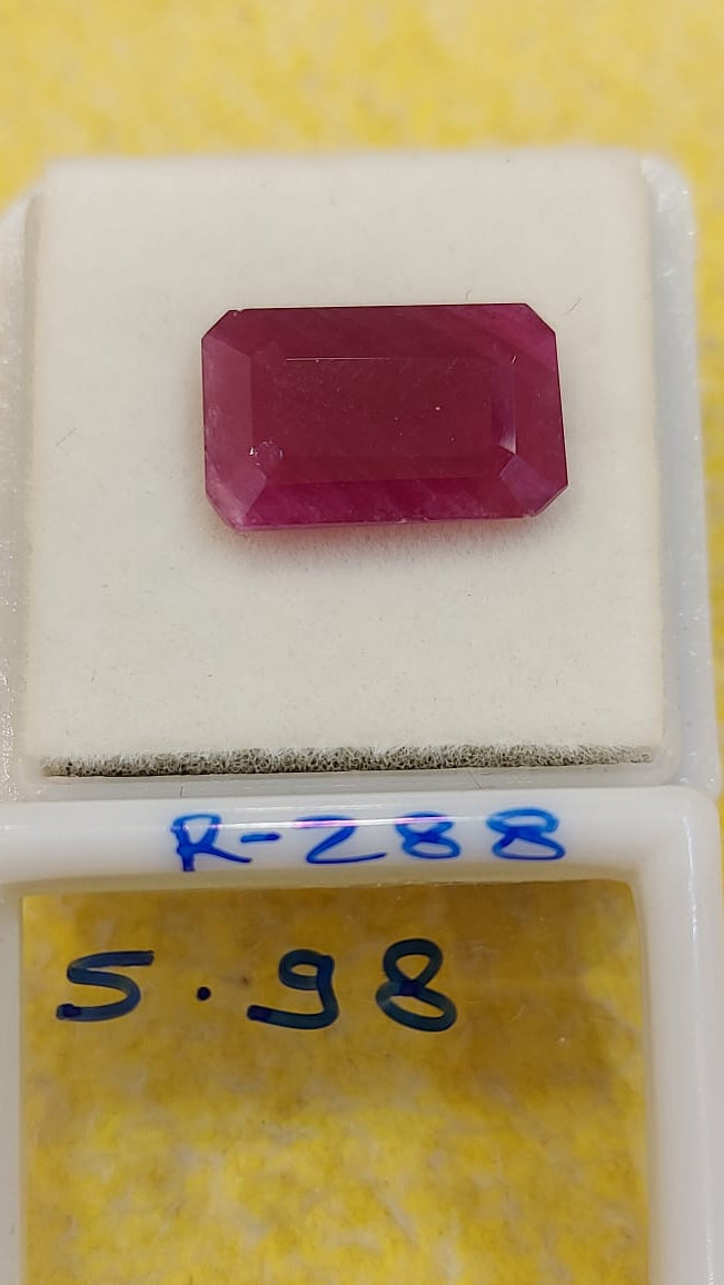 R-288 5.98 Carat Natural Old Ruby