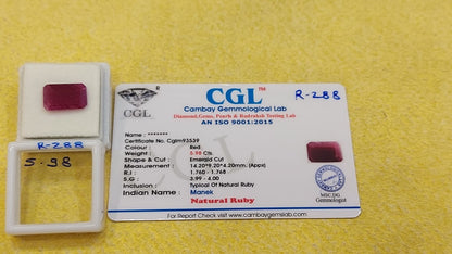 R-288 5.98 Carat Natural Old Ruby