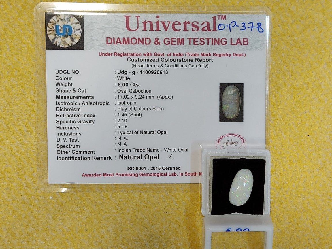 6.00 Carat Natural Opal Stone