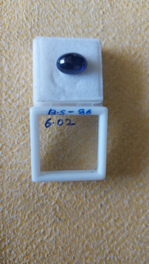 6.02 Carat Natural Blue Sapphire Stone