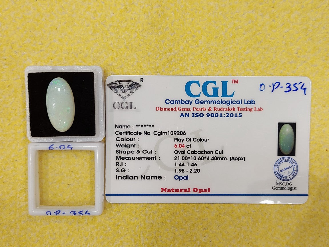 6.04 Carat Natural Opal Stone