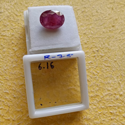 6.16 Carat Natural Old Ruby