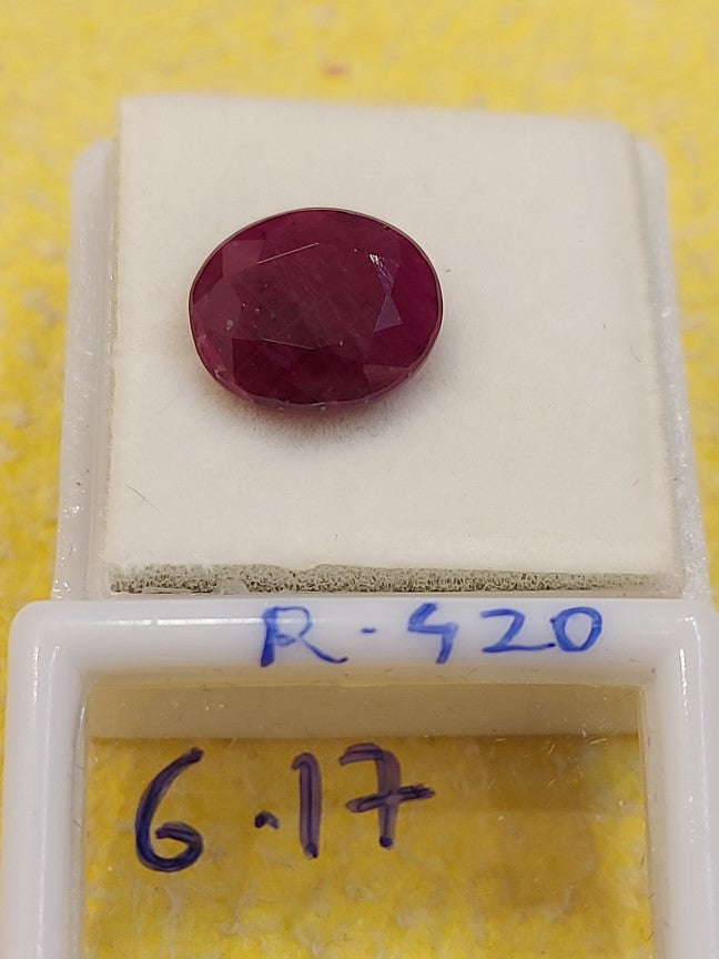 6.17 Carat Natural Old Ruby