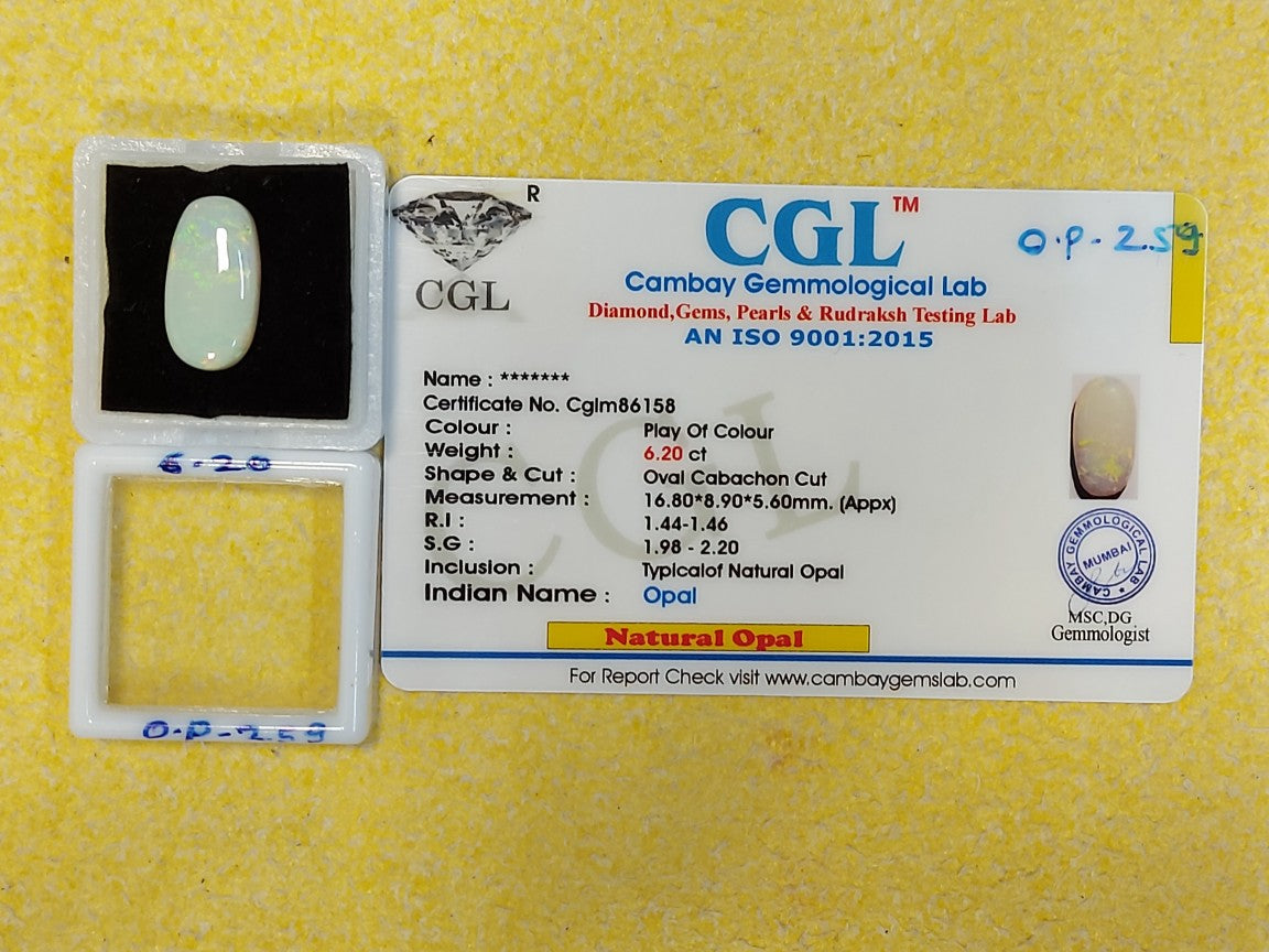 6.20 Carat Natural Opal Stone