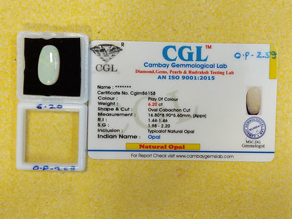 6.20 Carat Natural Opal Stone