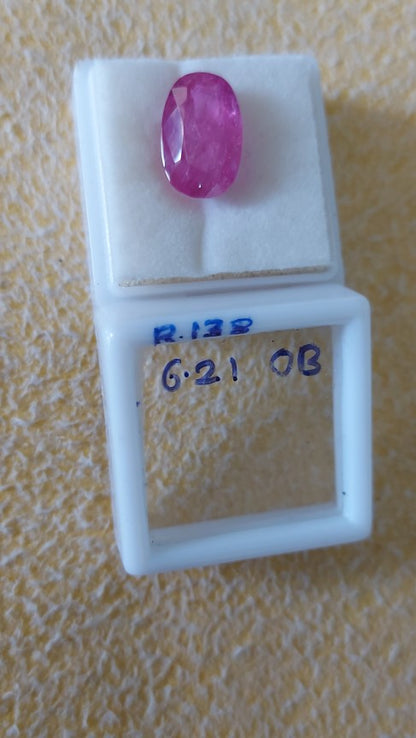 6.21 Carat Natural Old Ruby