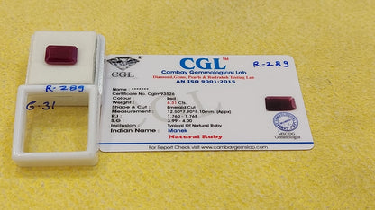 6.31 Carat Natural Old Ruby