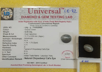 6.55 Carat Natural Cat's Eye Stone