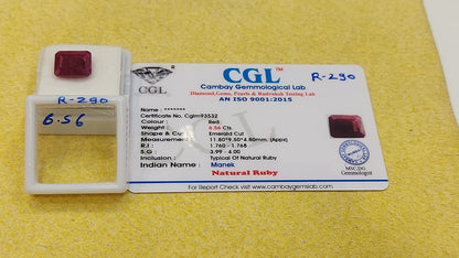 6.56 Carat Natural Old Ruby