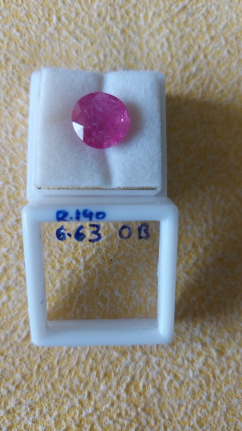 6.63 Carat Natural Old Ruby