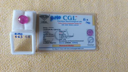 6.63 Carat Natural Old Ruby