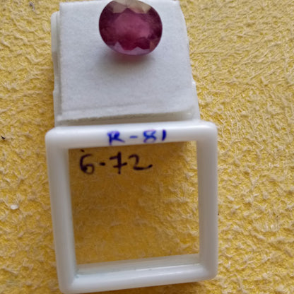 6.72 Carat Natural Old Ruby