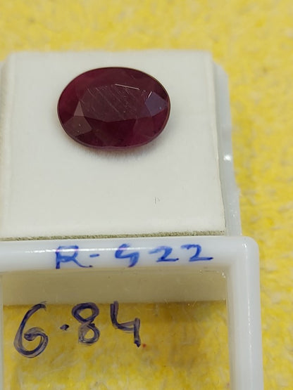 6.84 Carat Natural Old Ruby
