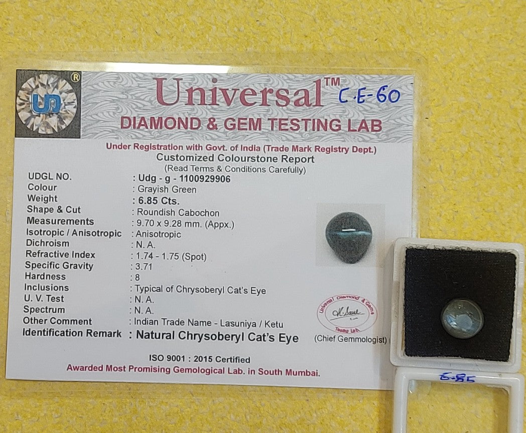 6.85 Carat Natural Cat's Eye Stone