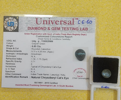 6.85 Carat Natural Cat's Eye Stone