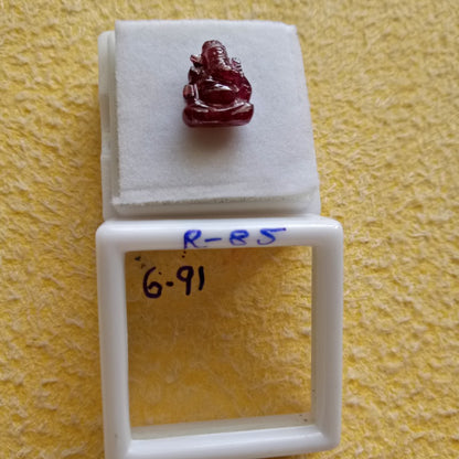 6.91 Carat Natural Old Ruby