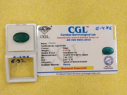 6.92 Carat Natural Emerald Stone