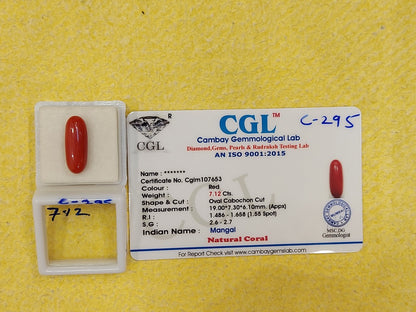 7.12 Carat Natural Coral