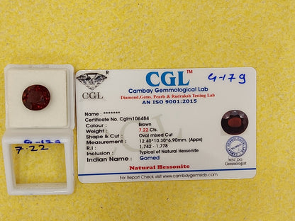 7.22 Carat Natural Garnet