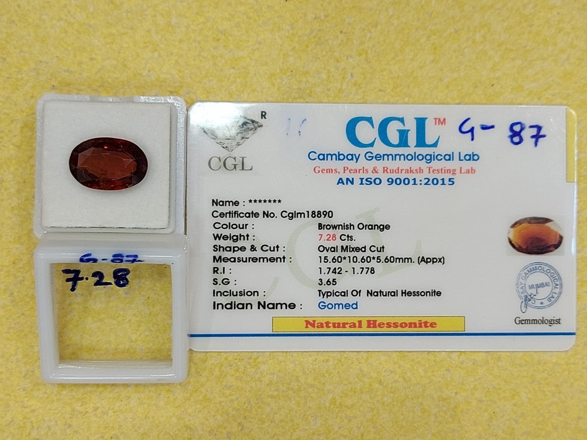 7.28 Carat Natural Garnet