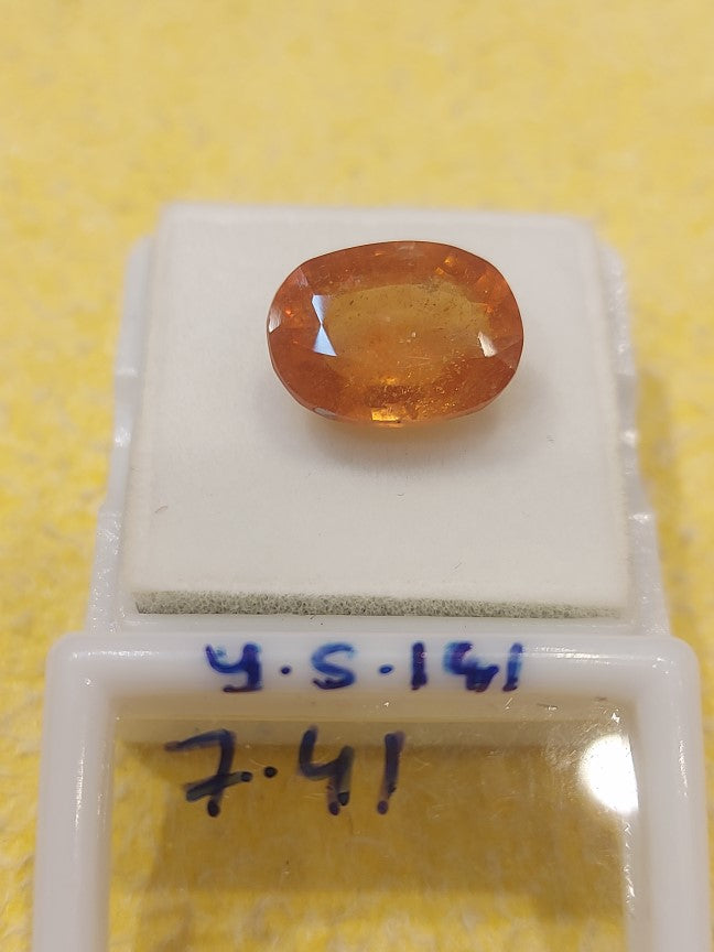 7.41 Y.S-141 Carat Natural Yellow Sapphire Stone