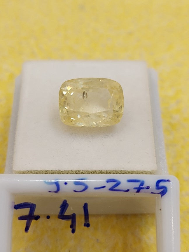 7.41 Y.S- 275 Carat Natural Yellow Sapphire Stone