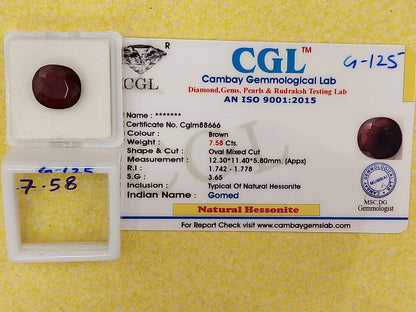 7.58 Carat Natural Garnet