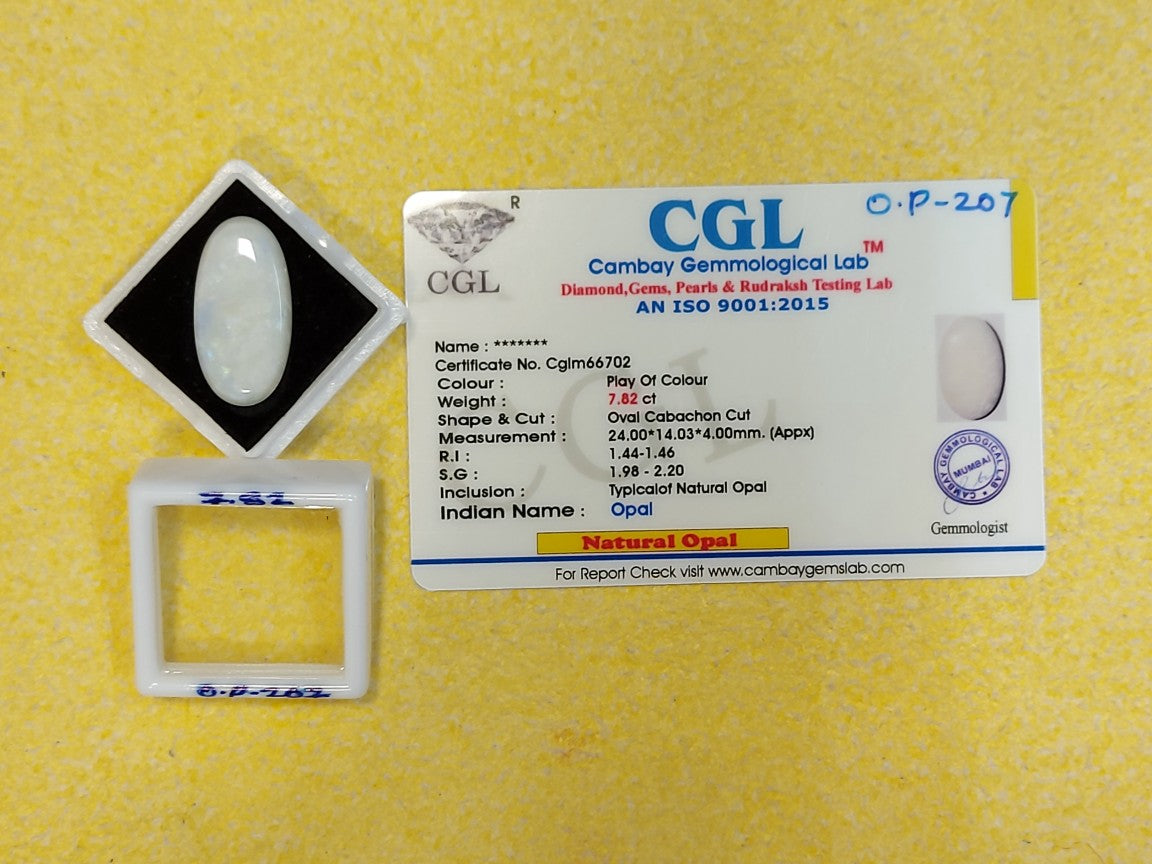 7.82 Carat Natural Opal Stone