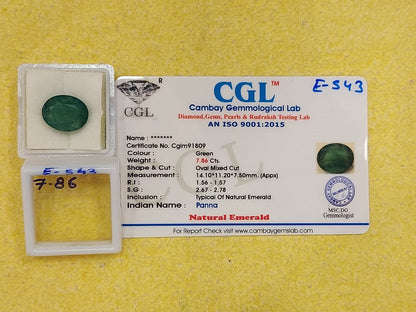 7.86	Carat Natural Emerald Stone