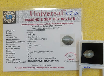 8.15 Carat Natural Cat's Eye Stone