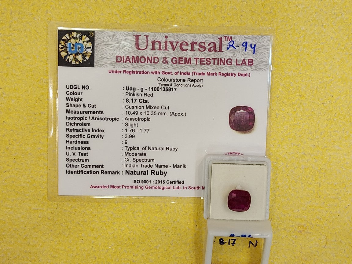 8.17 Carat Natural Ruby Stone