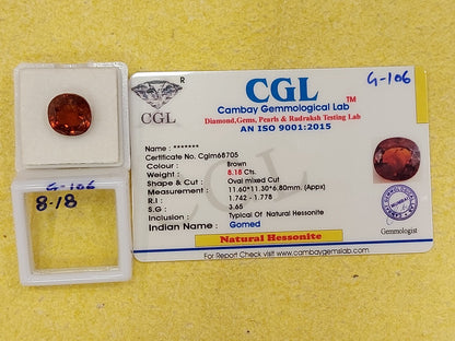 8.18 Carat Natural Garnet