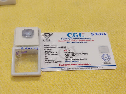 8.20 Carat Natural Blue Sapphire Stone