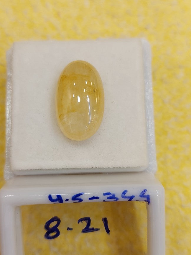8.21 Carat Natural Yellow Sapphire Stone