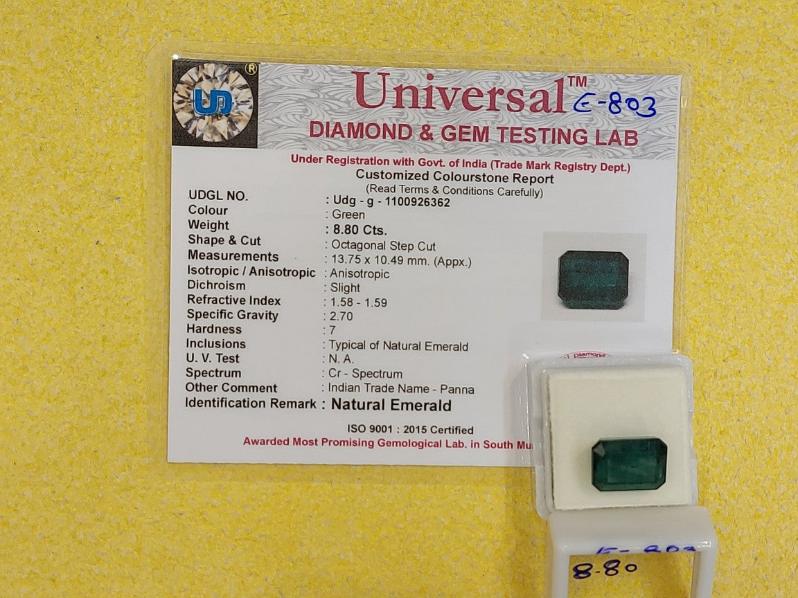 8.80 Carat Natural Emerald Stone