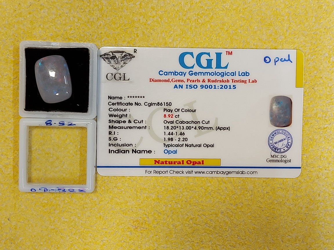8.92 Carat Natural Opal Stone