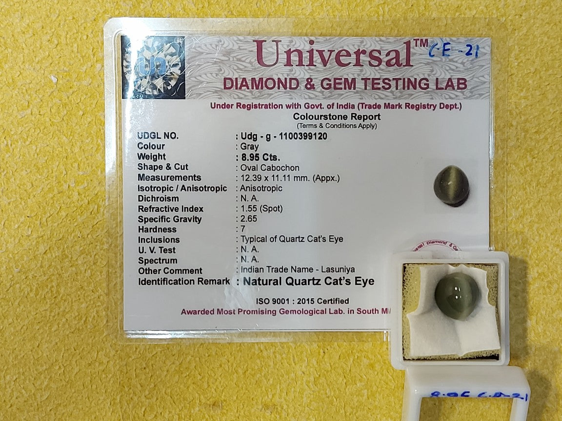 8.95 Carat Natural Cats Eye Stone