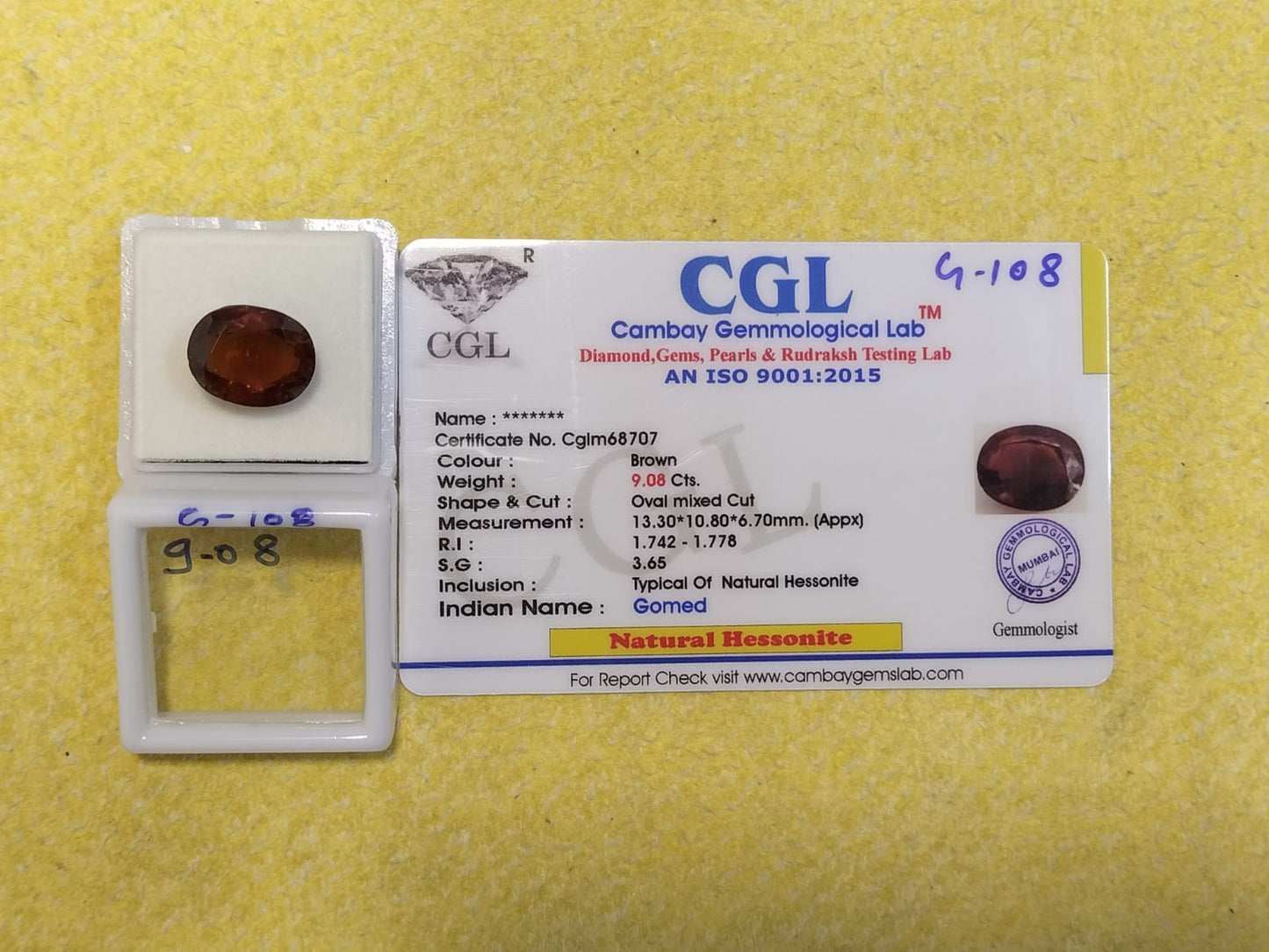 9.08 Carat Natural Garnet